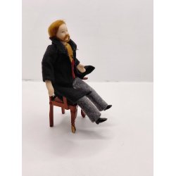 Dukke mand, scala 1:12 (vintage) H 15 cm
