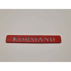 Kbmands skilt (hndlavet) med sm fejl