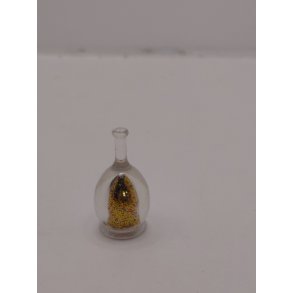 Flaske med guld glimmer (brugt) 3,5 x 1,6 cm