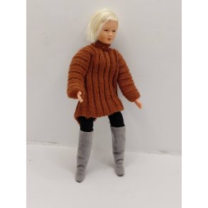 Dukke. Caco (brugt/t�j lidt defekt) H 12,7 cm