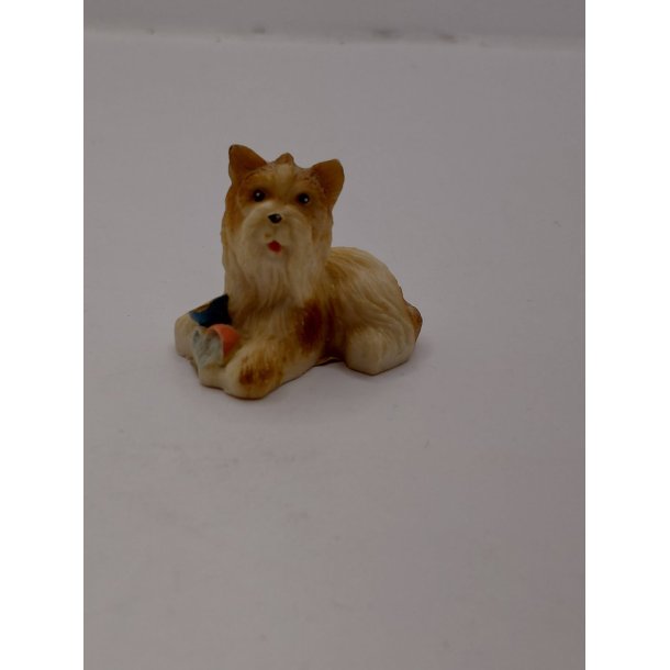 Hund i resin. Yorkshire terrier (vintage)