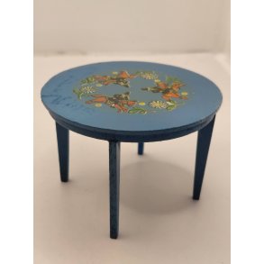 Rundt bord fra 1970'erne i tr� (brugt)