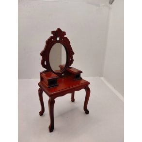 Sminke/toilet bord i tr�. Scale 1:12 (brugt)