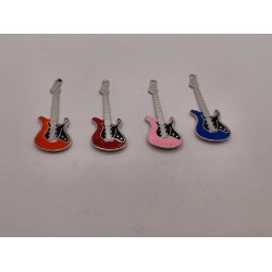 1 stk flad el guitar med magnet bag p� (ny)