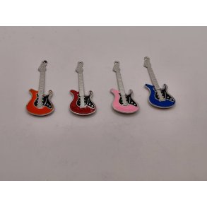 1 stk flad el guitar med magnet bag p� (ny)