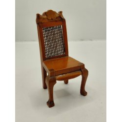 Spisebordsstol med flettet ryg (vintage)