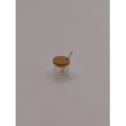Krukke med ske i plastik (ny)