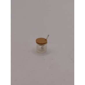 Krukke med ske i plastik (ny)
