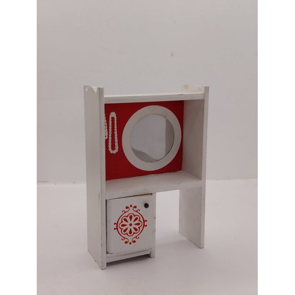 Toiletbord/Sminkebord i tr�. Lundby fra 1980'erne 1:16/18 (brugt)