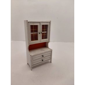 Vitrine reol i tr�. Lundby 1970'erne (brugt/defekt)