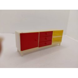 Kommode i plastik. Jean 1:16/1:18 (vintage/lidt defekt)
