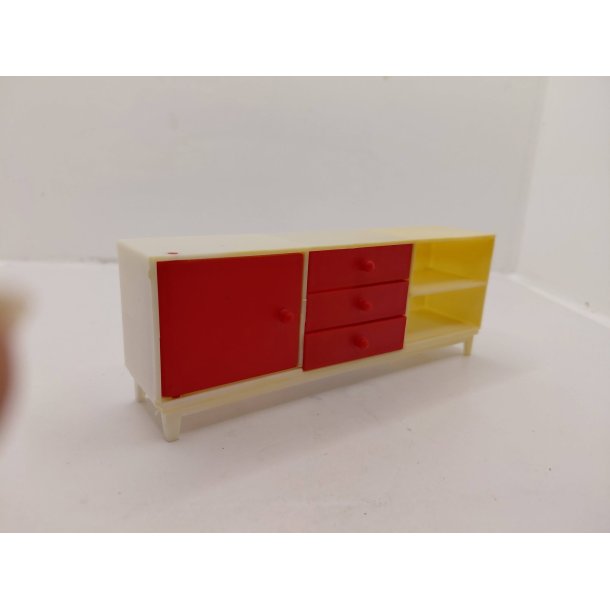 Kommode i plastik. Jean 1:16/1:18 (vintage/lidt defekt)