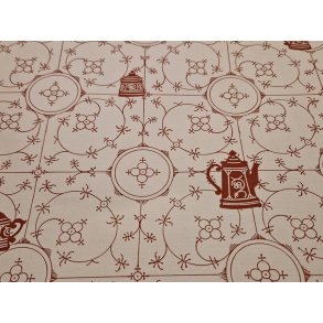 Tapet rdt musselmalet (nyt)