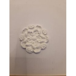 Rosette i gips (hndlavet) (4,5 cm)