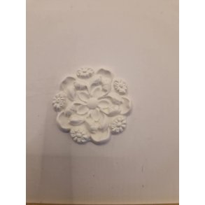 Rosette i gips (hndlavet) (4,5 cm)