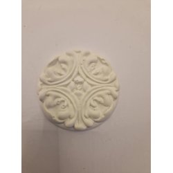 Rosette i gips (hndlavet) (6 cm)
