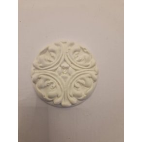 Rosette i gips (hndlavet) (6 cm)