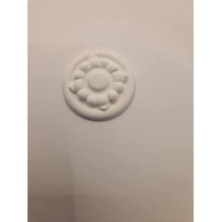 Rosette i gips (hndlavet) (2,7 cm)