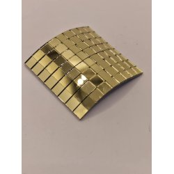 Sm stykker spejl i guld (4 x 4) Selvklbende (nyt)