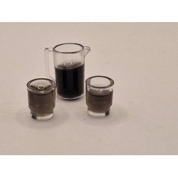 Kande og 2 glas i plastik (nyt)