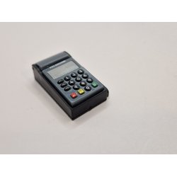 Moderne kasseapparat med, dankort terminal, hnd scannet og printer. I plastik (nyt)