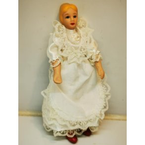 Dukke dame i fin kjole. Scala 1:12 (brugt)