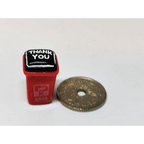 Rd skraldespand (ny) lille