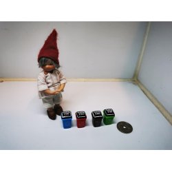 Mrkebrun skraldespand (ny) lille