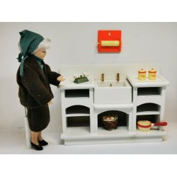 Kkkenrulle holder i plastik (brugt)