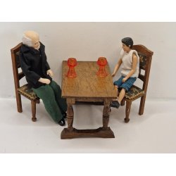 Orange "Rmer" glas i plastik (gammel)