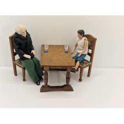 2 glas med med bl fod i plastik (nye)