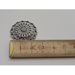 1 stk dekorations plade/skl i metal (2,7 cm)(ny)