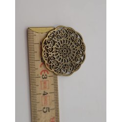 Dekorations plade i messing (3 cm)(ny)