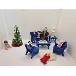 Side bord i tr (hndmalet)