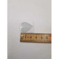 10 stk slv glimmer hjerter (nye)