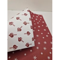 Vivi Gade designpapir flettede hjerter og iskrystaller 30,5 x 30,5 cm (nyt)