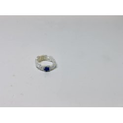 Strmpebnd med bl sten (hndlavet)