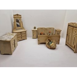 Natbord med marmorplade Gottschalk fra ca 1900 (antik)