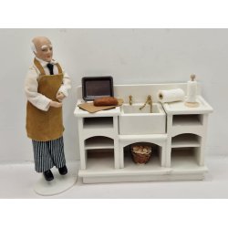 Kkkenrulle holder med kkkenrulle (hndlavet)