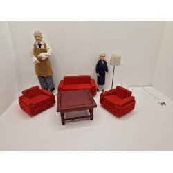 Gulvlampe med Lundby stik (gammel)