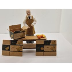 Banan frugt kasse i kraftig karton (ny)