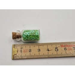 Krukke med sm grnne stjerner (brugt/som ny)