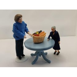 Kurv med champagne og brd (brugt)