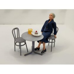 Caf st i metal til dukkehus 1:18 (brugt)