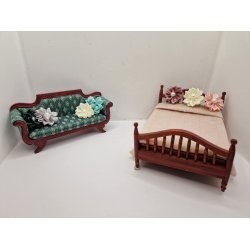 Rosette med perle (ny)  4 cm