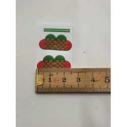 Klip selv jule hjerte rd/grn (nyt)