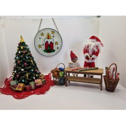 Juletrstppe/dug  (hndlavet) diameter 22 cm