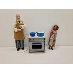 Bl gryde med lg i metal (brugt/som ny)