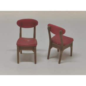 Meget lille stol Blue box fra 1960'erne til dukkehus scala 1:24 (gammel)