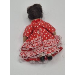 Dukke i porceln med tj (brugt) 8,5 cm